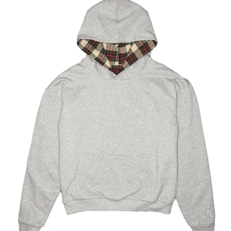 2025 Autumn/Winter New High Street Reversible Vintage Plaid Casual Hooded Cotton Jacket Coat