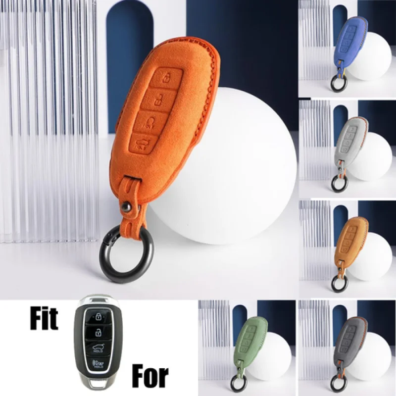 

Замшевый кожаный чехол для ключей автомобиля A + для Hyundai Sonata Azera Veloster i30 Santa
