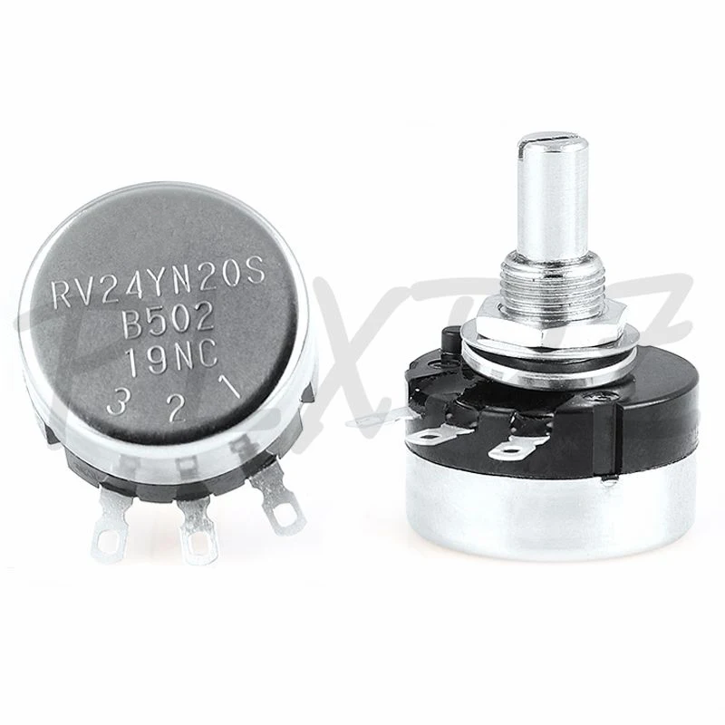 RV24YN20S 1Set(2PCS) Single-turn Carbon Film Potentiometer 100R  500R 1K 2K 5K 10K 20K 50K 100K 200K 500K 1M Ohm With A03 Knob