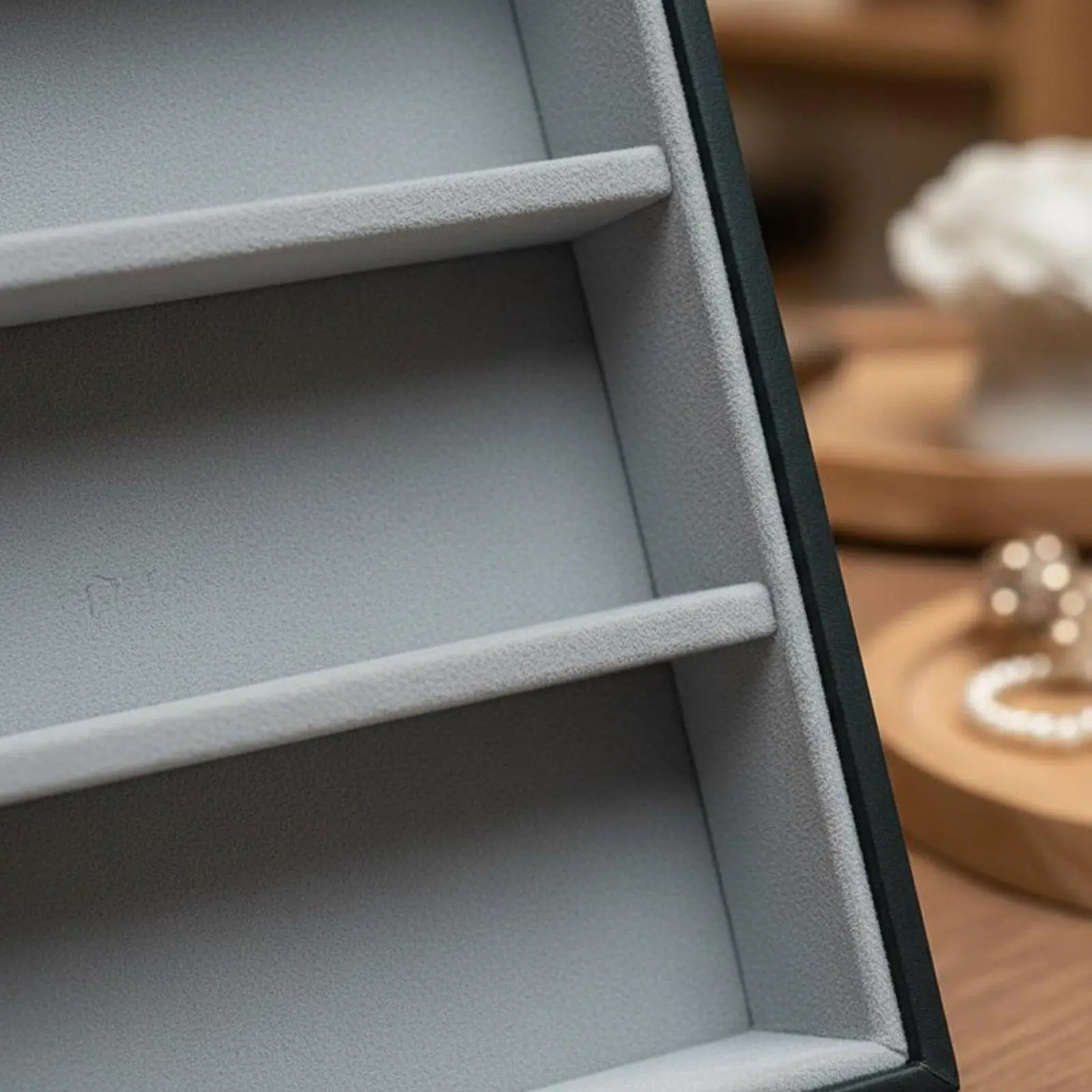 Glasses Display Tray Wood Grain Case Eyewear Organizer Box Multiple Slot Sunglasses Fixture for Bedroom