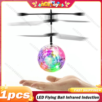 LED Flying Ball Gesture Control Infrared Induction Aircraft Toys Luminous Flight Balls Electronic Colorful Light Mini Helicopter