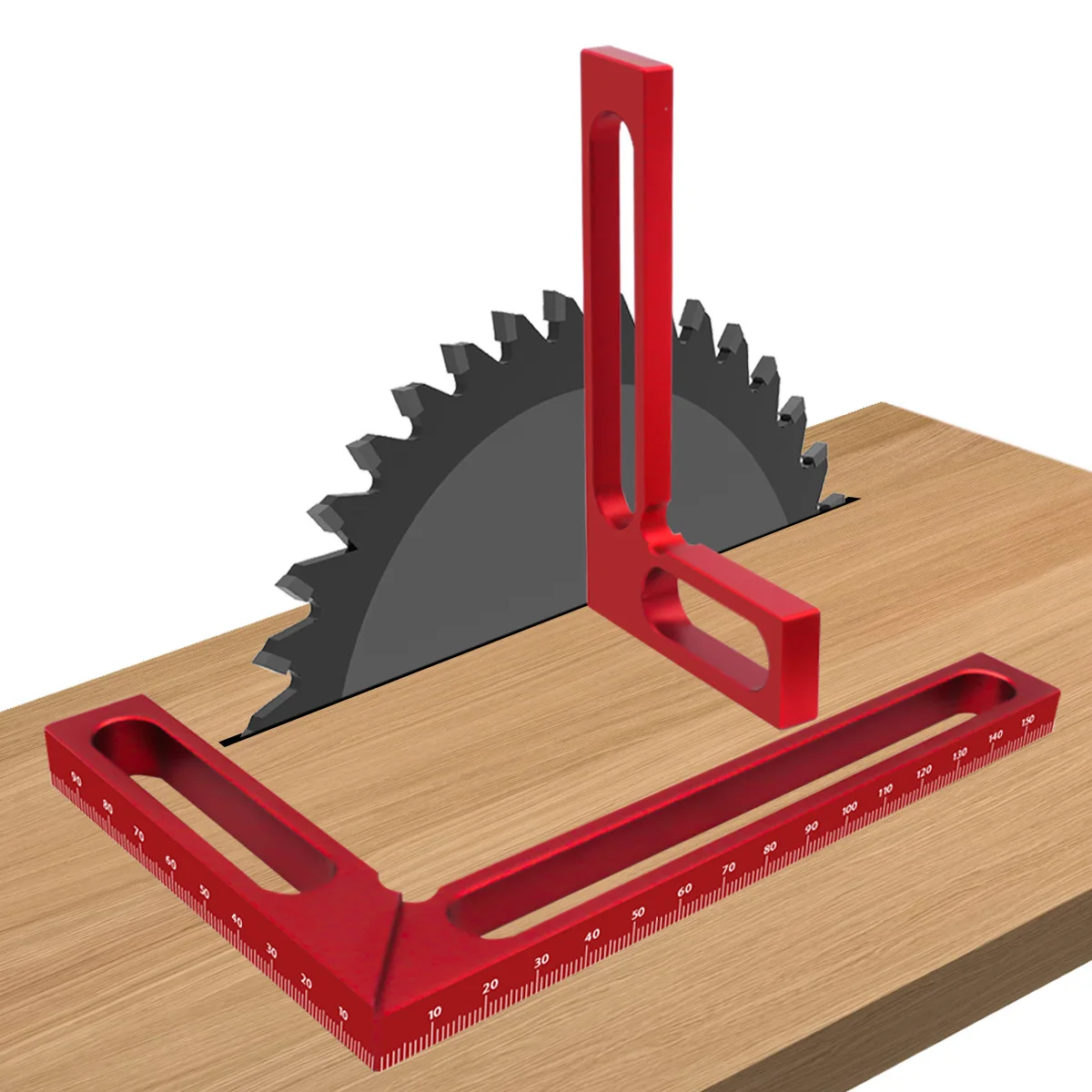 Woodworking Right Angle Ruler, Aluminum Alloy Carpenter Square, 90° Right‑Angle Calibrator Height Measuring Ruler for Carpentry