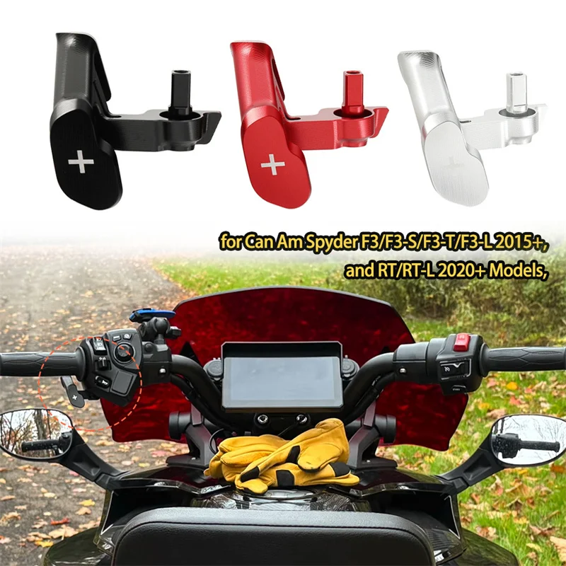 Motorcycle Red Shifter Control Thumb Throttle Lever Thumb-Tap For Can Am Spyder F3 /F3-S/F3-T/F3-L 2015+,and RT/RT-L 2020+Model