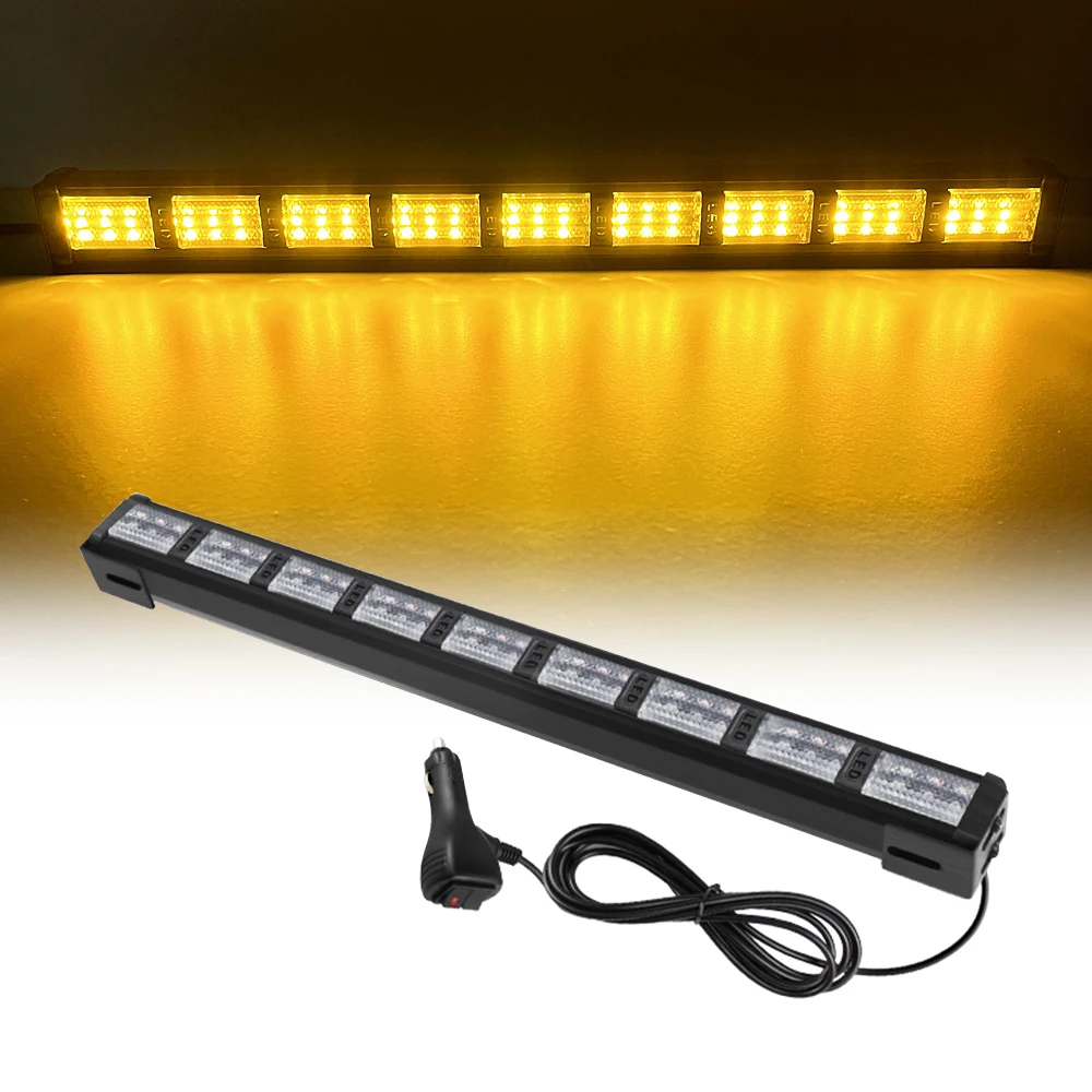 

Amber Car Emergency Light Bar LED Strobe Warning Lights Beacon Police Flashing Safety Signal Lamp For Off-road vehicle 12V 24V