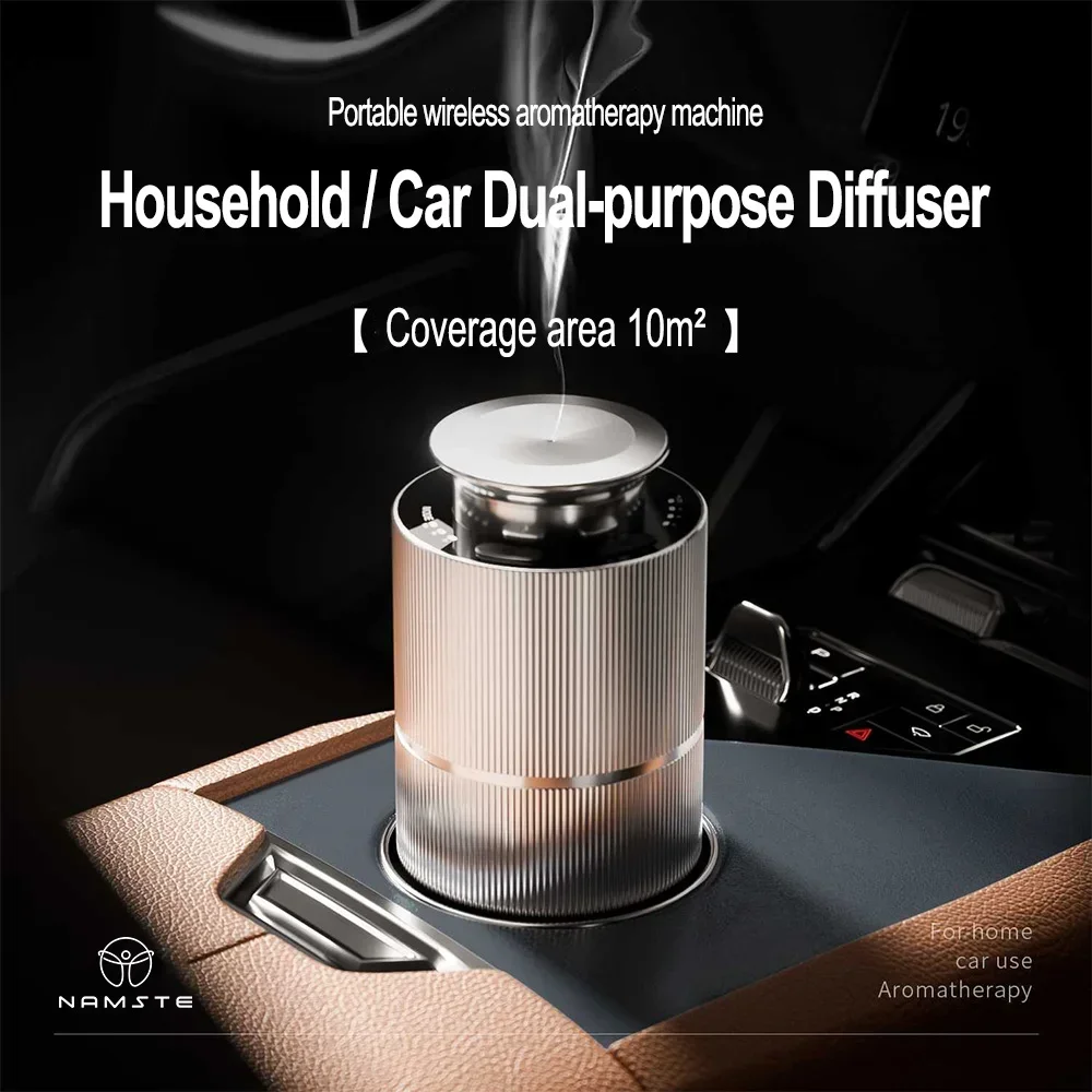 Portable Car Aroma Diffuser USB Charging Aluminium Alloys Material Aromatic Oil Diffuser Air Freshener Device For Home Office
