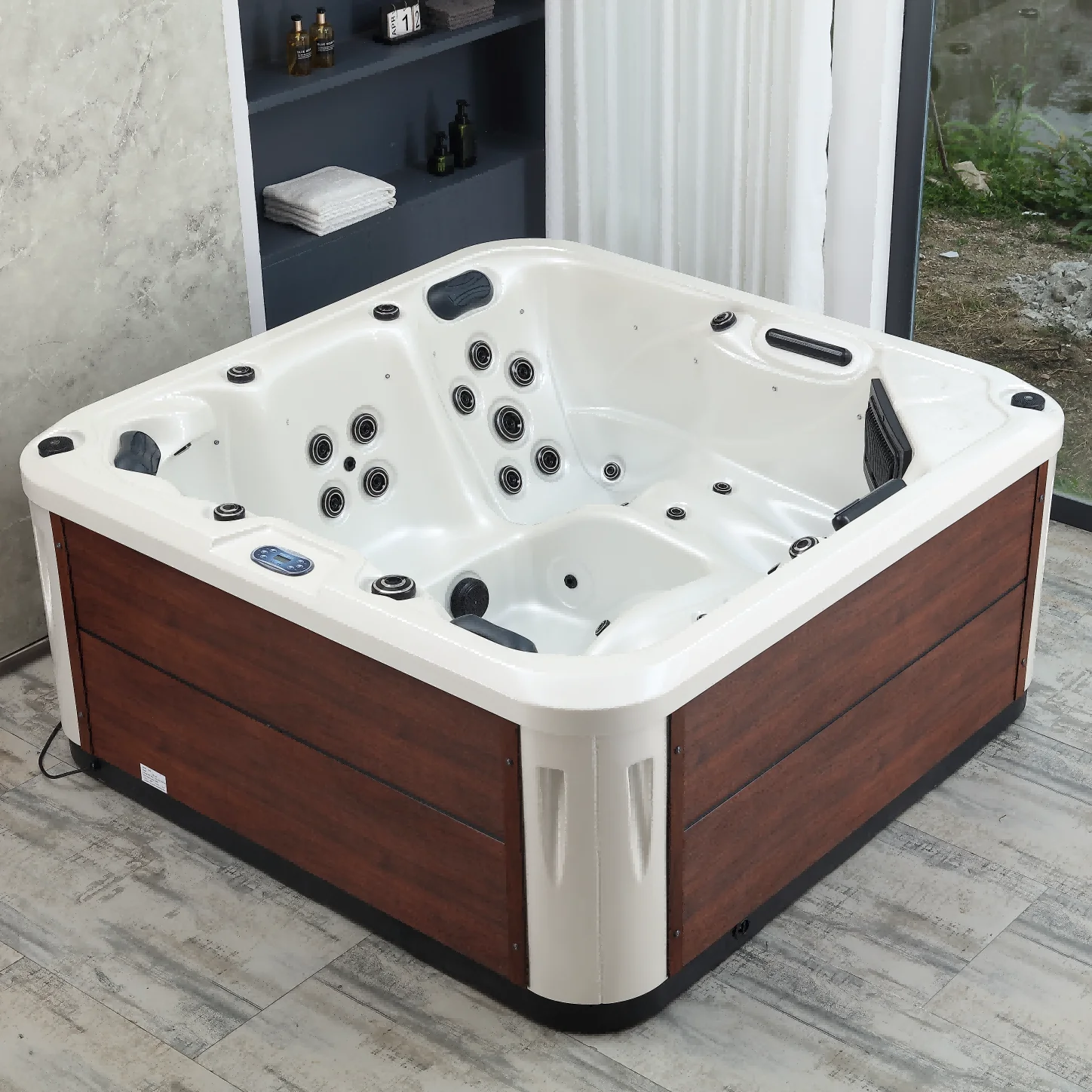 Acrylic Jacuzzii Outdoor Spa Hot Tub Whirlpool Massage Jacuzi Spa Bathtub 6 Person Plug and Play  Hot Tub