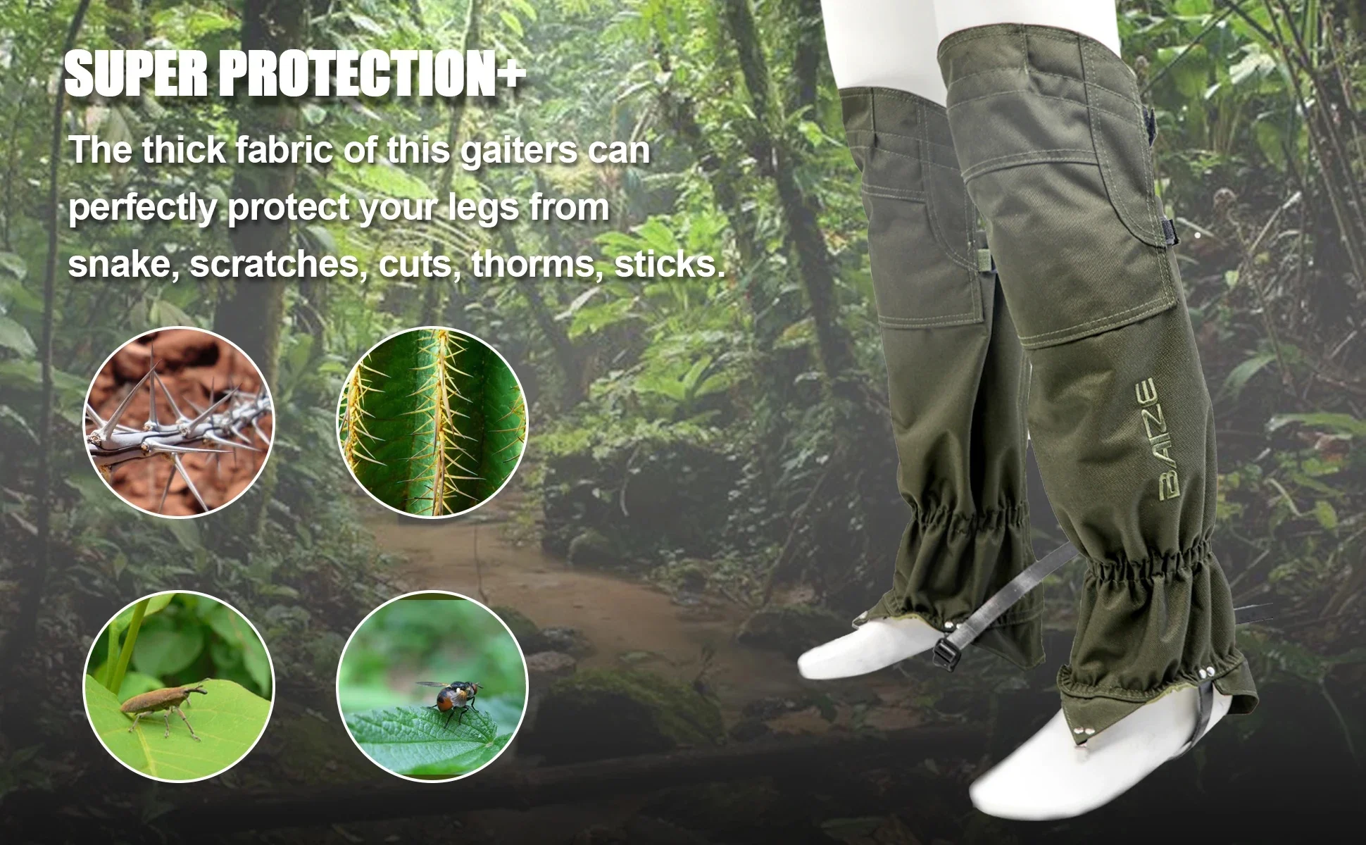 Taktische Beinmanschetten Wasserdichter Oxford-Stoff Knie-Beinschutz Reißfest Verstellbar Atmungsaktiv Outdoor-Schuhüberzug für die Jagd – Detail 8