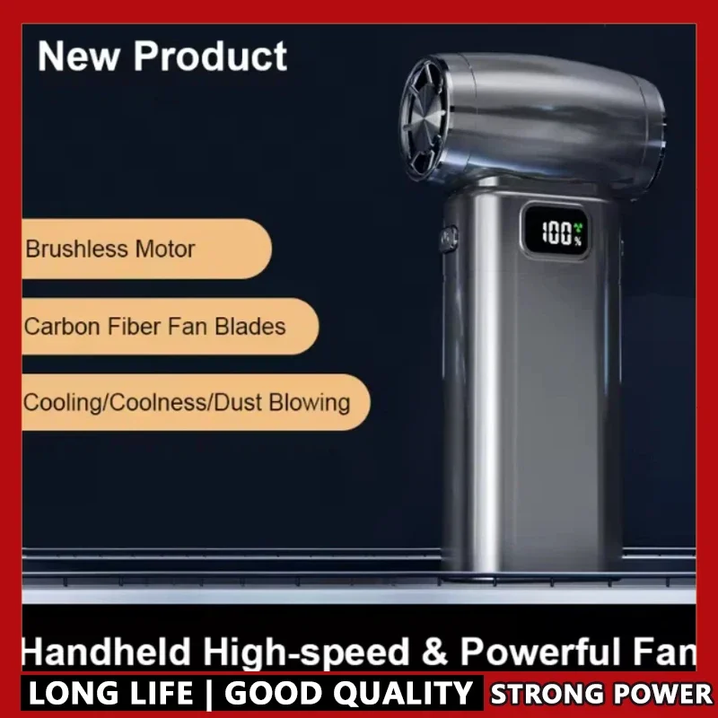 1000000RPM Turbo Jet Fan Portable Handheld Air Blower with Brushless Motor Rechargeable Powerful Violent Fan for PC Tools