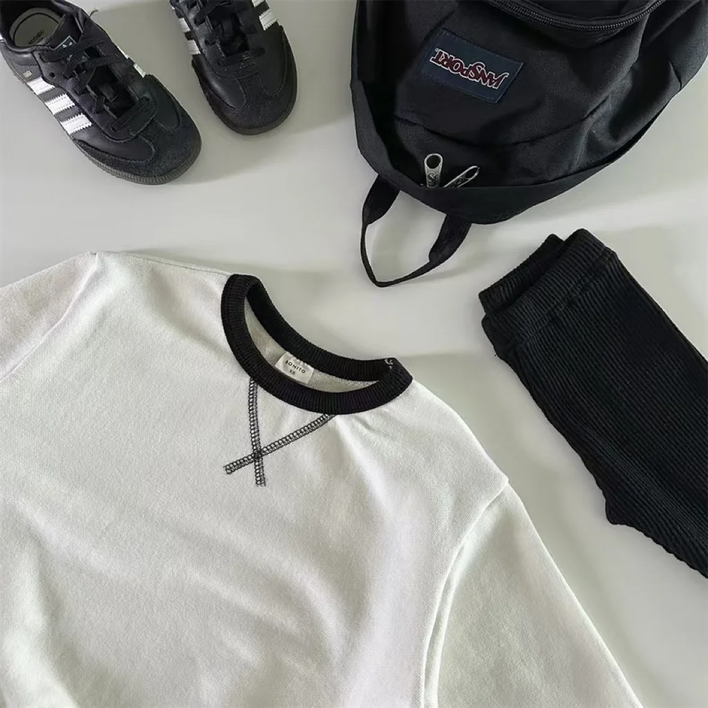 2026 خريف جديد طفل طويل الأكمام تي شيرت الصلبة الرضع الصبي تنوعا بلايز عادية طفل فتاة القطن البلوز ملابس الأطفال #5