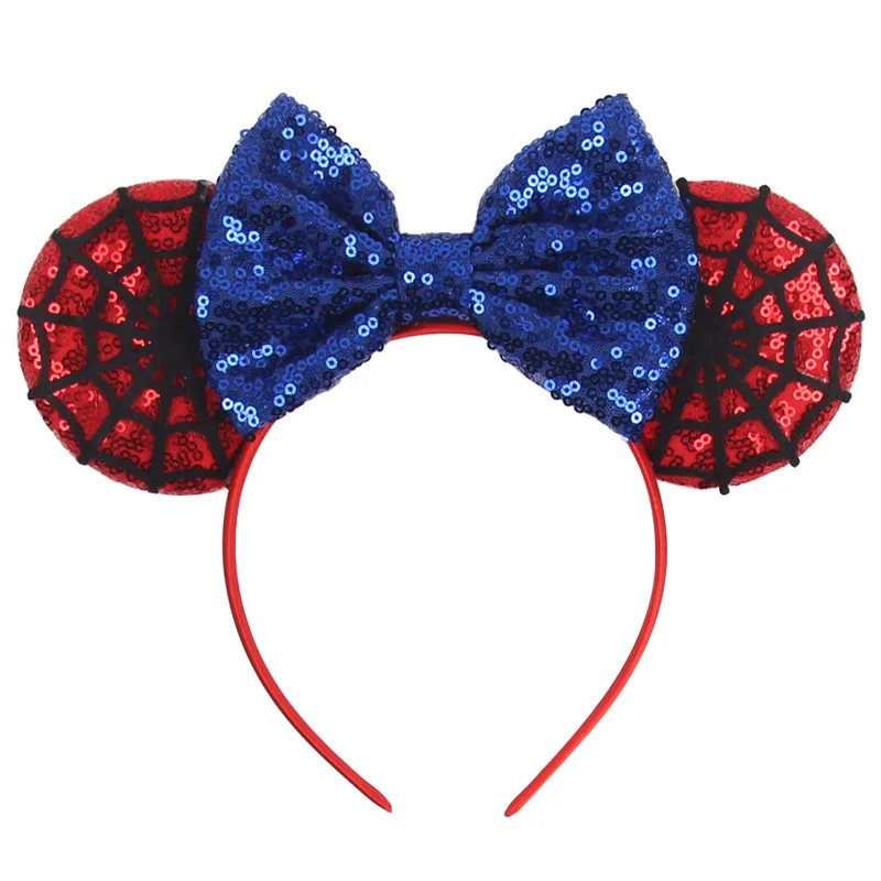 

Miniso Хэллоуин, новая паутина, бант с блестками, детское украшение для волос, повязка на голову с ушками и Микки, головной убор