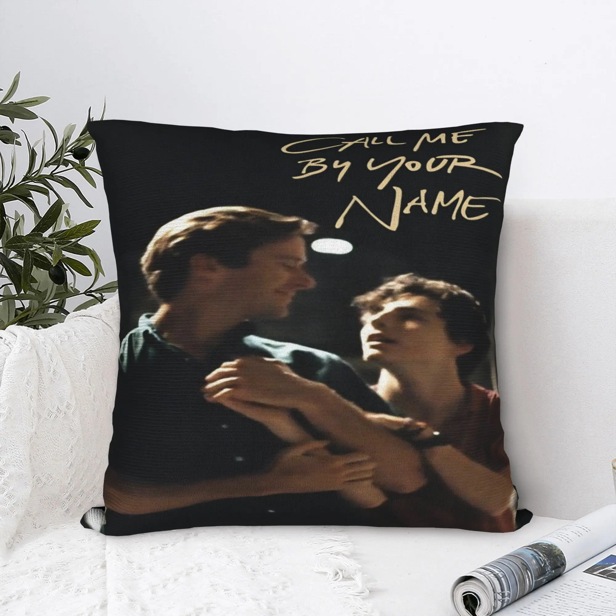 Call Me by Your Name Printed Pillowcase Cushion Cover  Throw Pillow Cover Y2K Bedroom Decoration Square Multi-Size