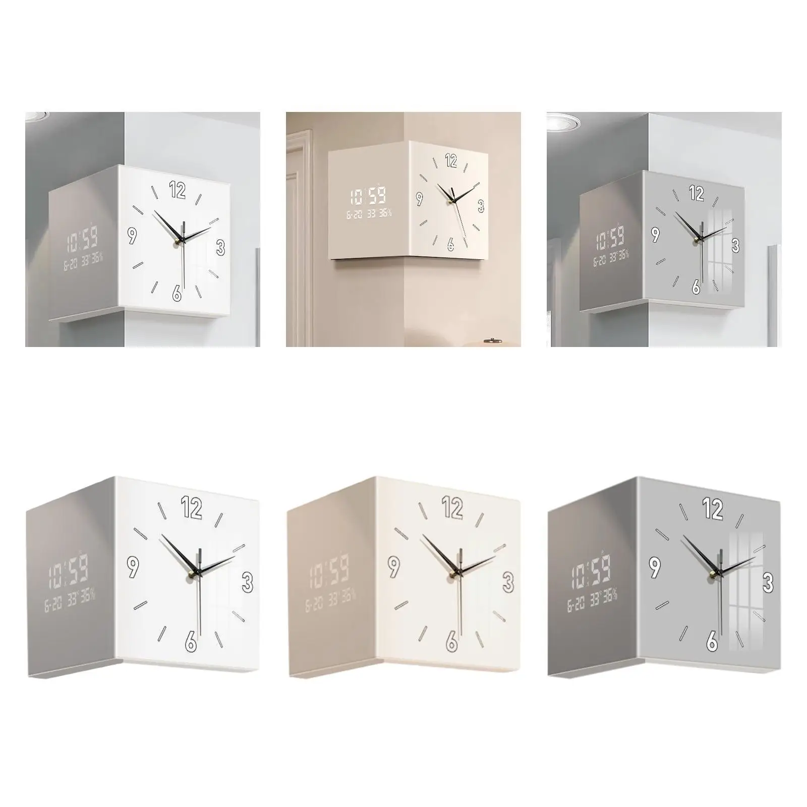 Double Sided Modern Wall Clock Wall Clock for Living Room Farmhouse Office