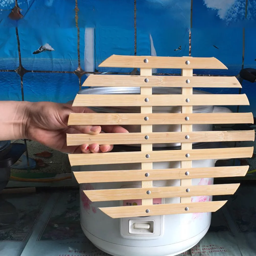 

Bamboo Steamer Mat Round Reusable Heat-Resistant Non-Stick Kitchen Steaming Rack For Dumplings Buns Cakes Bamboo Cooking