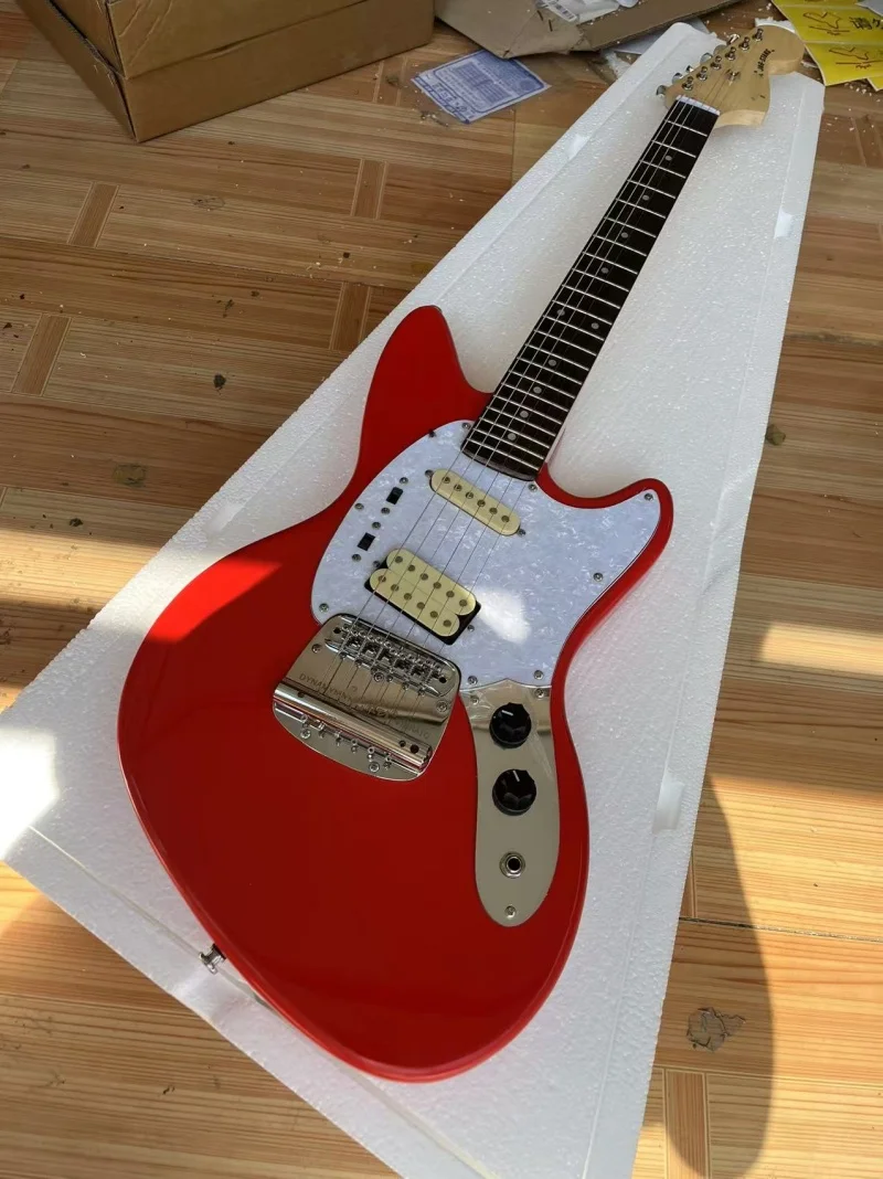 2024 new Red 6-string electric guitar，Rosewood fingerboard, 610 scale，Silver hardware，Quality assurance，Free delivery