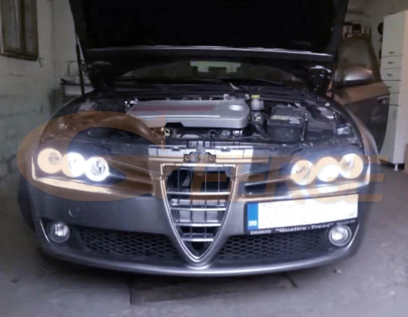 알파 로메오 159 브레라 스파이더 2005 - 2011 주간 주행등 우수한 초고휘도 COB LED 엔젤 아이즈 헤일로 링