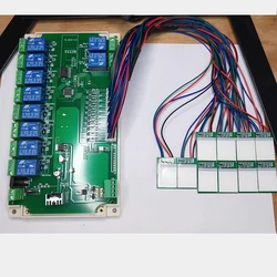 6 8 10 12 channels separate touch buttons with relay board self-locking, inter-reset, interlocking touch control module