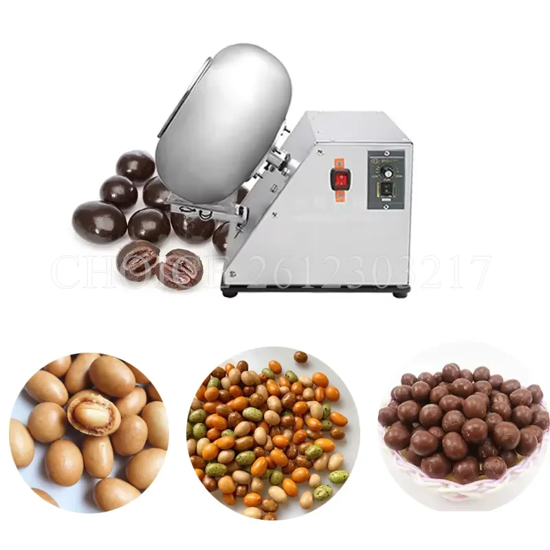 

2-3kg/H Electric Peanut Sugar Coating Machine Stainless Steel Chocolate Coater Rounding Pills Film Coating Polishing Machine