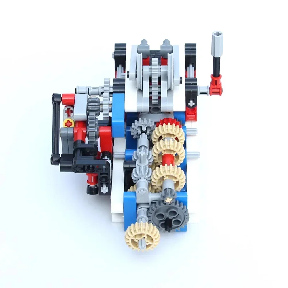 Kit de caja de cambios para coche MOC, transmisión de 4/6 velocidades con motor V8/V16 y marcha atrás, Compatible con bloques de construcción LE.GOes