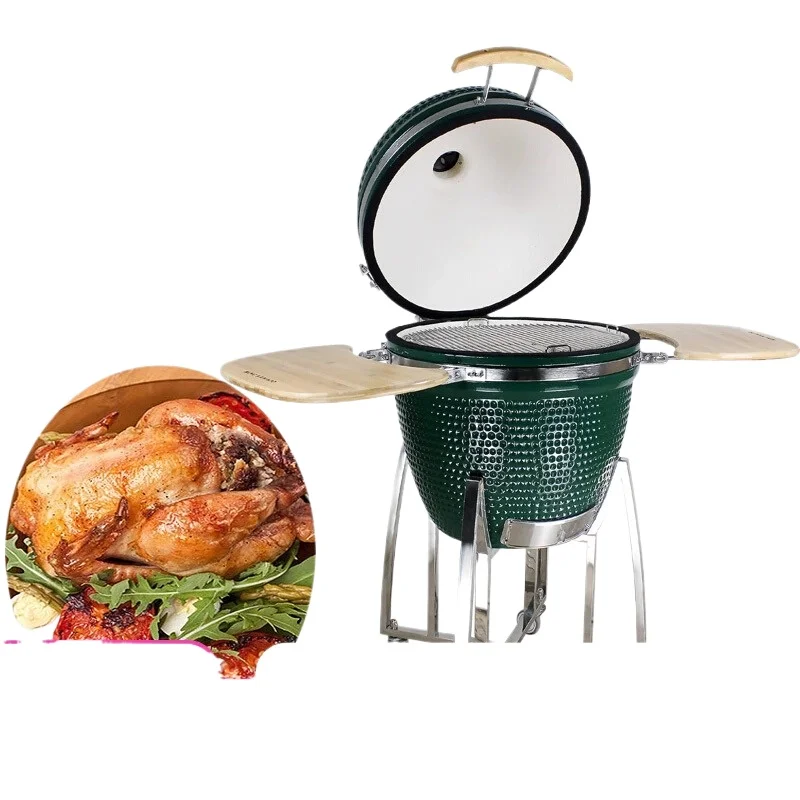 21inch Ceramic Stove BBQ Ceramic Stove Charcoal Smoker Large Iron Egg Ceramic Grill