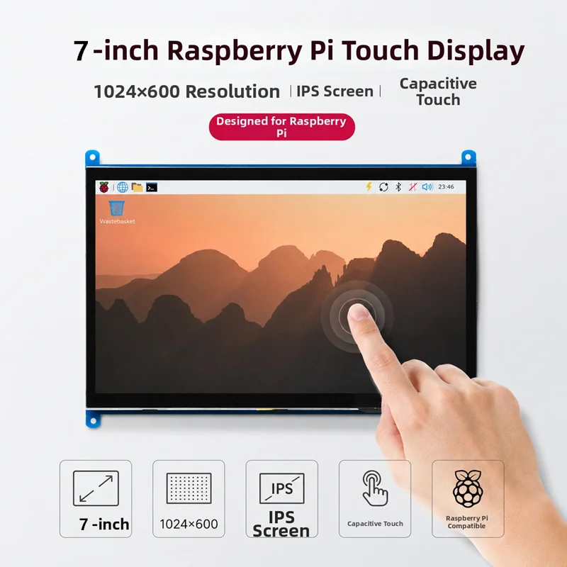 7-inch 1024 * 600 IPS display  - Turing Pi 2 ulasan dan harga