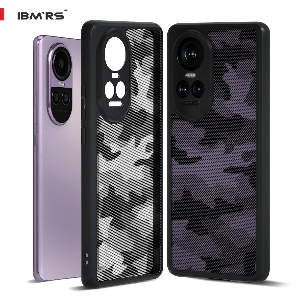 

for Oppo Reno10 Phone Case, Military-Grade Drop Protection, Shock-Absorbing Corners, Yellowing-Resistant Hard Back, Clear camo