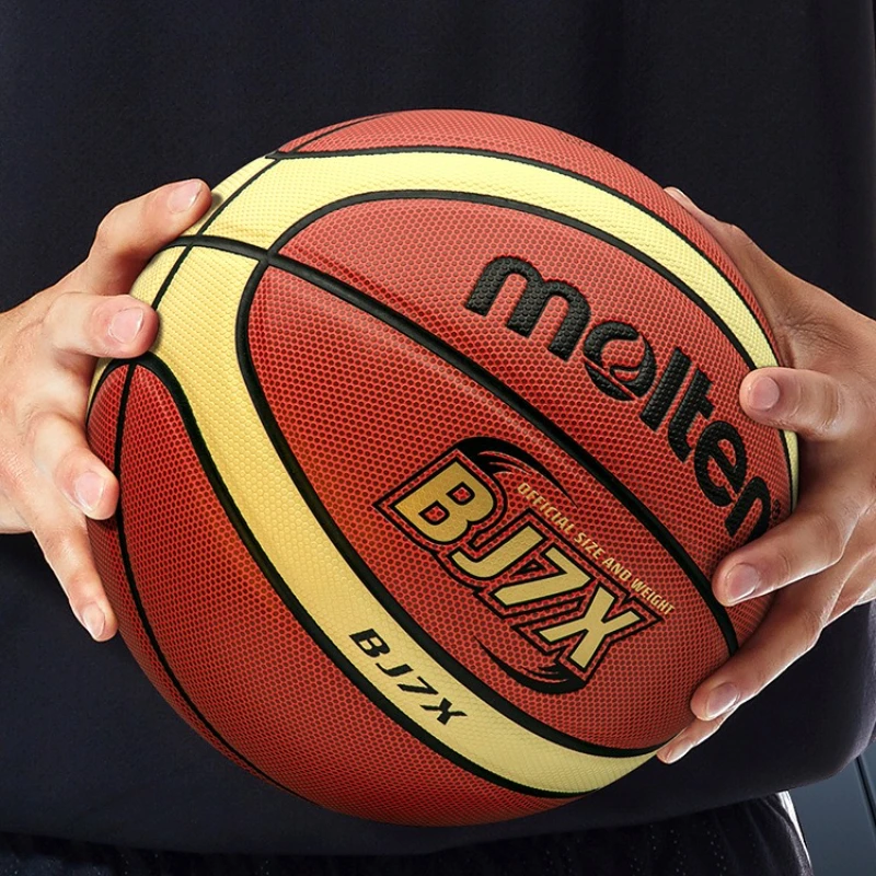 Molten BJ7X FIBA ได้รับการอนุมัติบาสเกตบอลขนาด 7-Premium ฝาครอบไมโครไฟเบอร์และกระเพาะปัสสาวะบิวทิลสําหรับ Professional Indoor Leagues