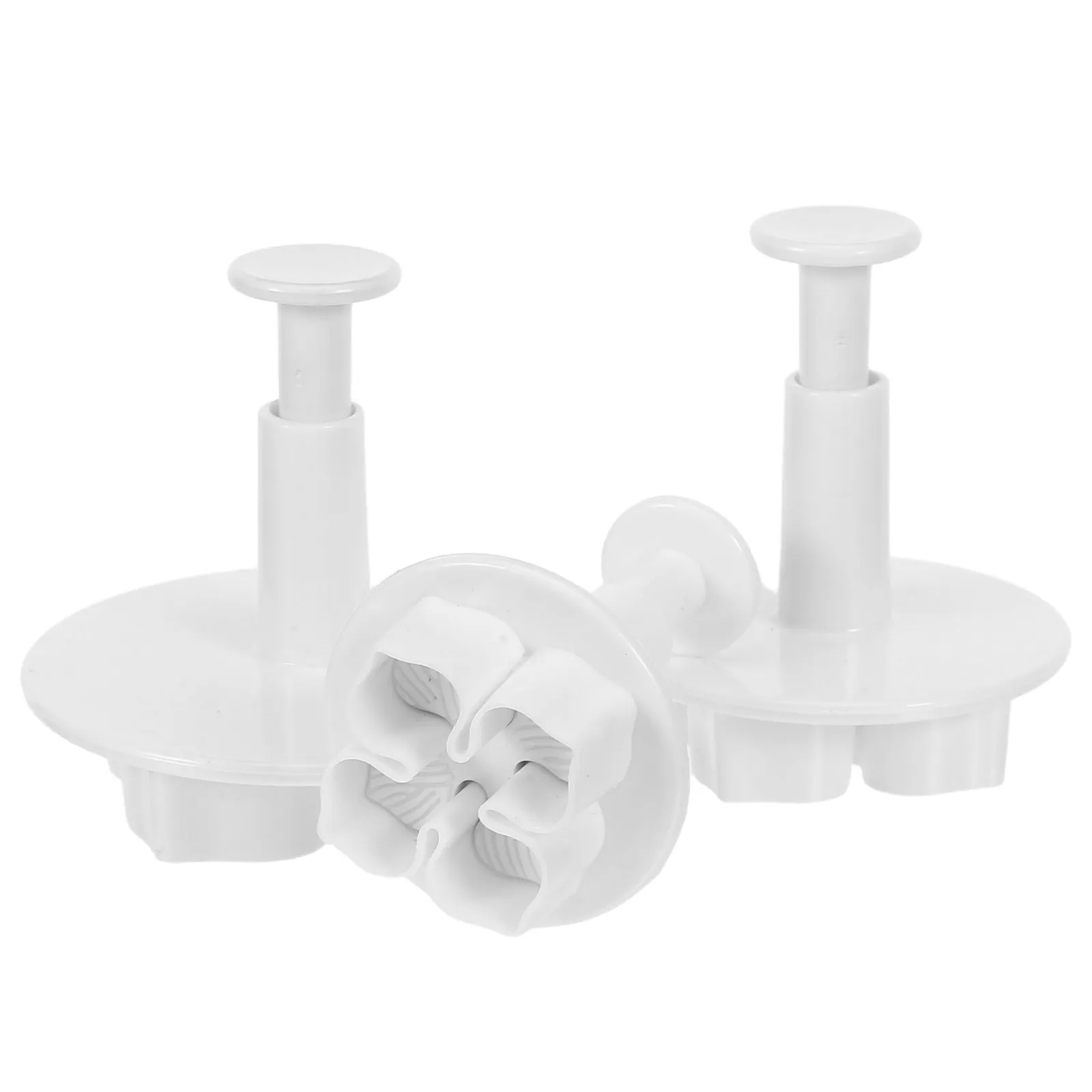 3Pcs Hydrangea Sugarcraft Fondant Plunger Cutters Set Different Sizes White Biscuit Cake Decorating Moulds Sugarcraft Plunger