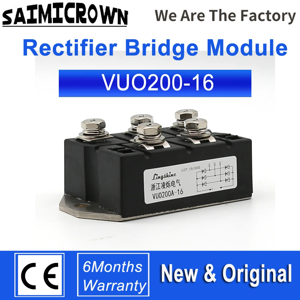 100% Brand New Original Thyristor Power  Rectifier  Module VUO200-16 for Instrument and Equipment DC Current