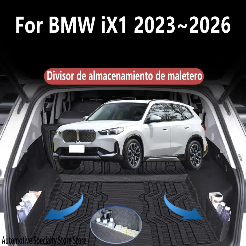 Für BMW iX1 2023 ~ 2026 2025 2024 2023 Multifunktions Stamm Lagerung Partition Lagerung Auto Innen Teile Organizer Auto zubehör