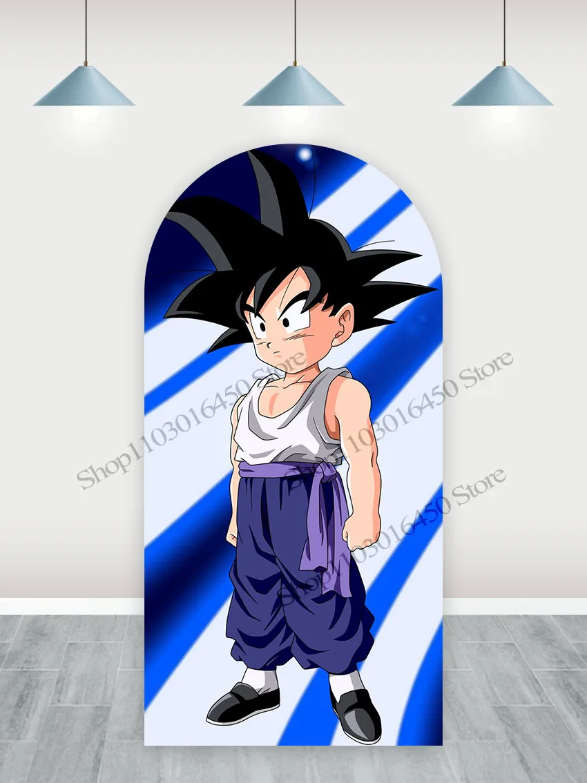 Bandai Dragon Ball Bogen Hintergrund Geburtstag Party Dekoration für Jungen Doublesides Fotografie Hintergrund Polyester Studio Requisiten