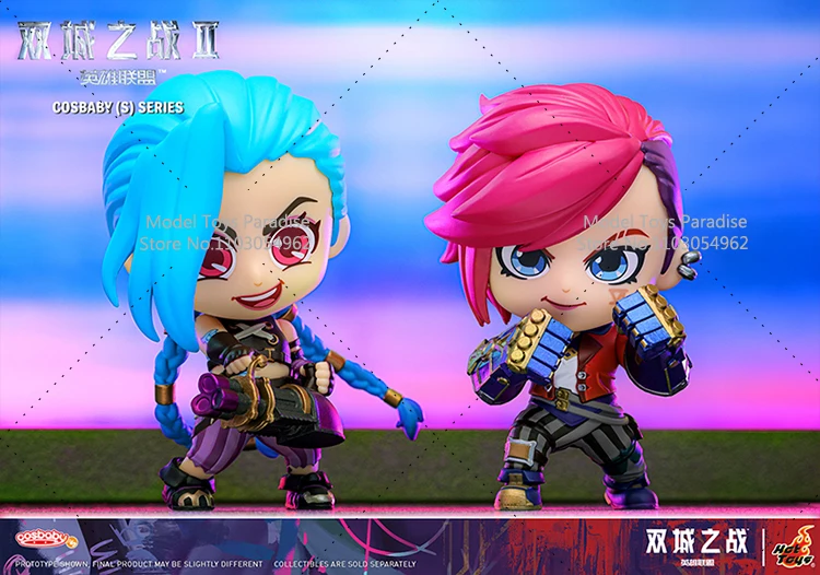 HOTTOYS COSB1101-1102 personajes animados clásicos a escala de 10CM Jinx Vi Arcane: League of Legends conjunto completo figura de acción de soldado