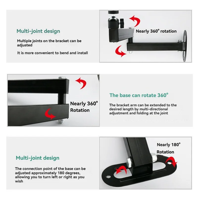 حامل تثبيت جهاز العرض قابل للطي من ABGI معلق بحجم برغي 1/4 بوصة لرف السقف الآمن على الحائط
