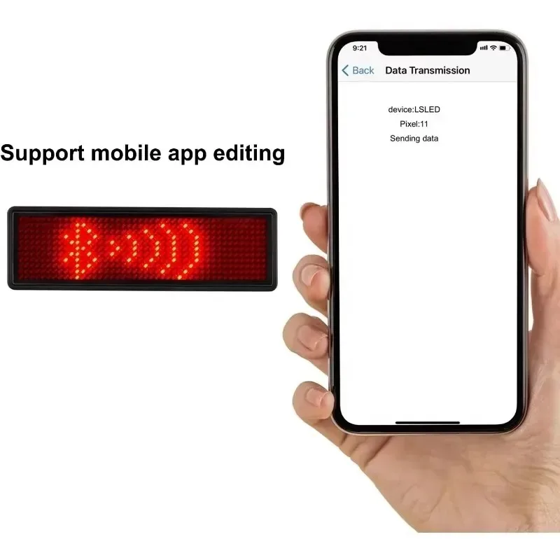 cracha-de-nome-led-bluetooth-inteligente-recarregavel-com-display-digital-programavel-para-eventos-empresariais-varejo-e-restaurantes