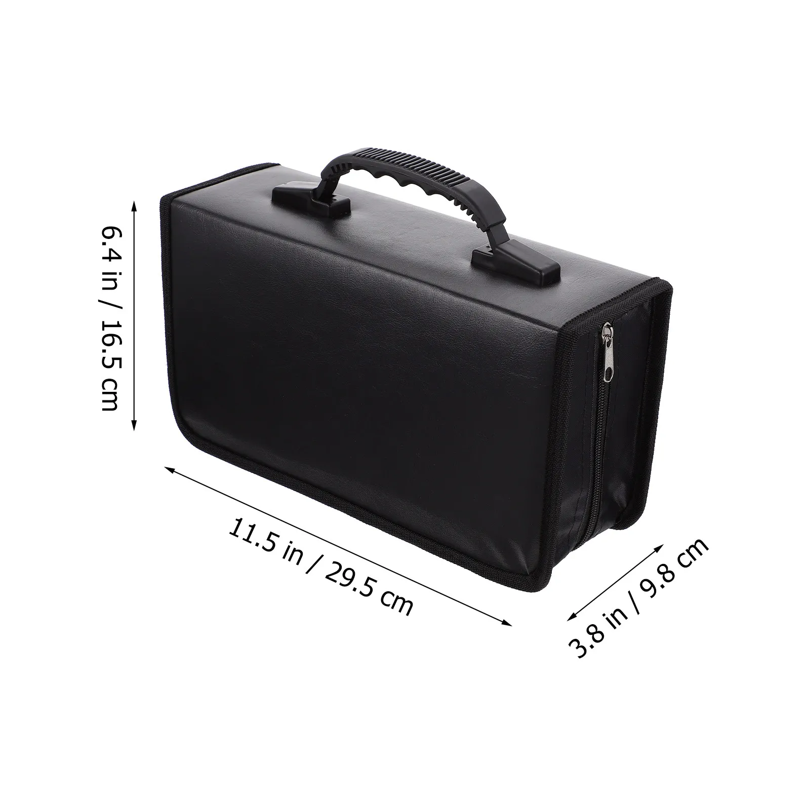 2Pcs Large Capacity Cd Storage Bag PU Material Zipper Closure Dust Scratch Proof Portable Disc Holder for Home Car Travel