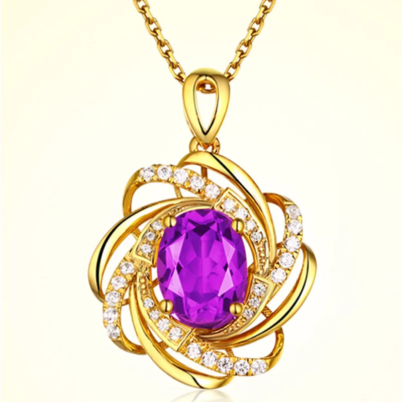 (Copper Micropaved)New Rotating Windmill Fashion Flower Color Crystal Zircon Clavicle Chain Accessories