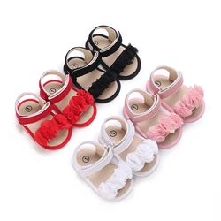 Cute soft soled baby sandals for spring and summer, with cute flowers, suitable for indoor use, non slip and breathable