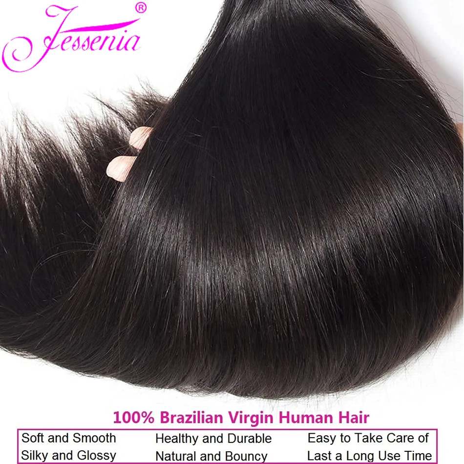 Tissage Straight Hair 1/3/4 Bundle Deals Brazilian Weave Human Hair Bundles 12A 8-26 Inch Virgin Hair Extensions For Black Women