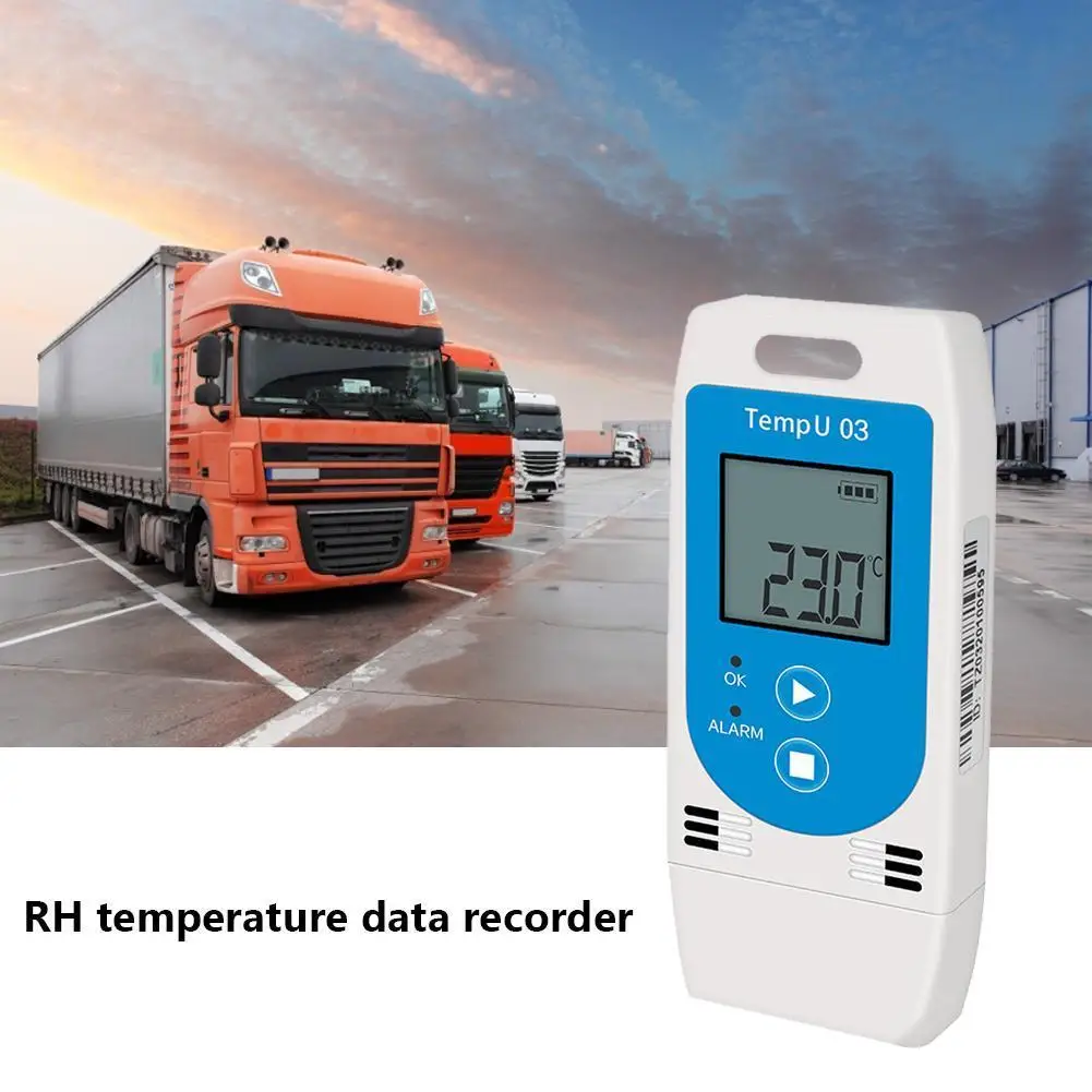 

Multi-use Temperature Humidity Data Logger Reusable RH Tempu Data Recorder Humiture Recording Meter for Warehouse Management