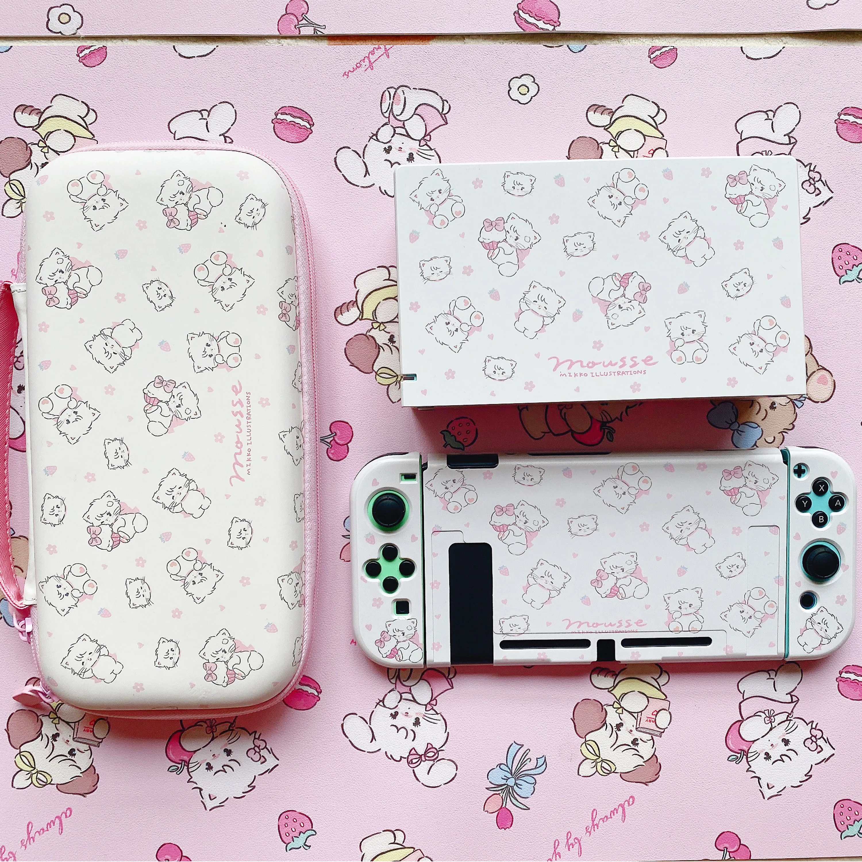 

For Nintendo Switch Case Switch OLED/NS Accessorie Joycon Mikko Cute Cartoon TPU Hard Shell For Switch Accessories Console Games