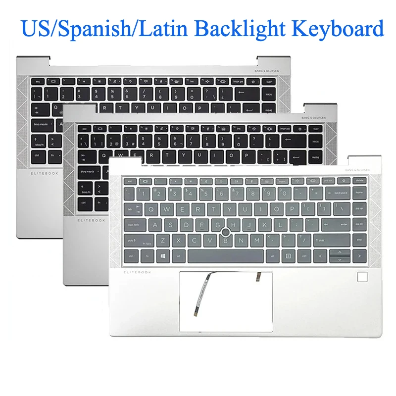 

New US Latin Spain Keyboard For HP EliteBook 840 G8 840 G7 740 745 845 G7 G8 Laptop Palmrest Topcase Backlit Keyboard M36312-001