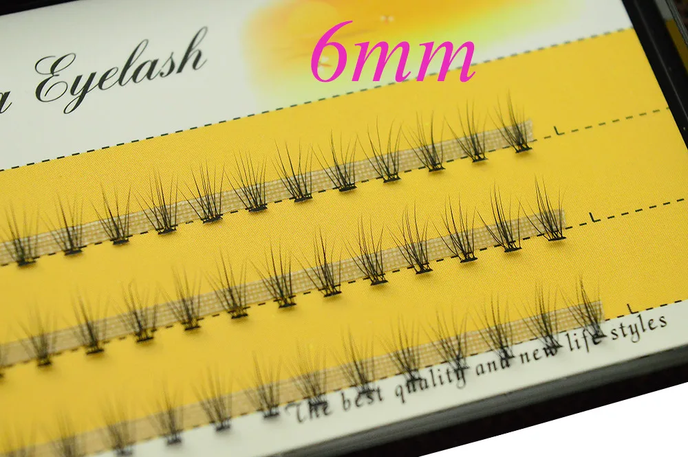 1 Box/60 Bündel Nerz Wimpern 10D Natürliche Wimpernverlängerung Russland C Curl 0,07/0,1 Dicke Einzelne Wimpern Make-Up-Tools – Detail 5