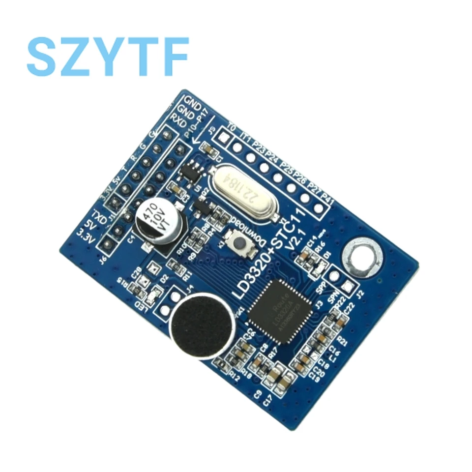 LD3320 Módulo de reconocimiento de voz puerto serie/interfaz SPI tarjeta de desarrollo de Control de voz inteligente