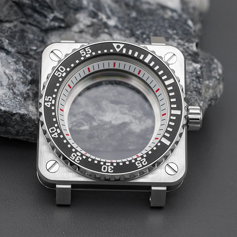 NH35 case SKX007 square 316L stainless steel sapphire glass adapted to the NH35 NH36 4R 7S Japan Automatic Movement.