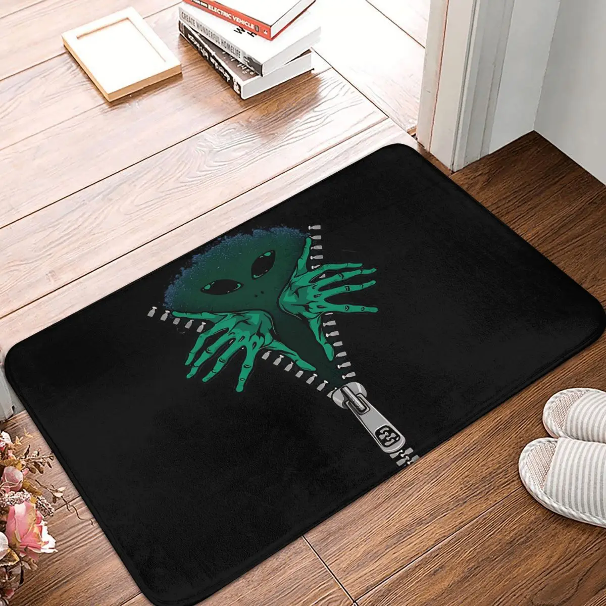 

Alien Inside Bath Mat Alien UFO Doormat Living Room Carpet Outdoor Rug Home Decoration