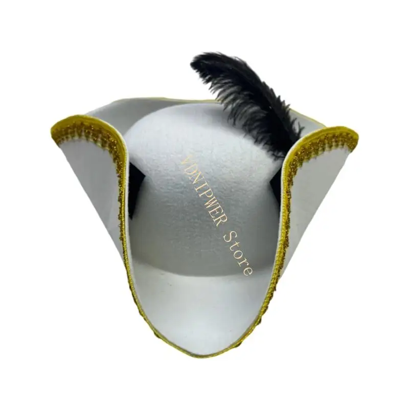 Bordado Halloween Pirate Cosplay Props Caps for Children's Imaginative Play D08E