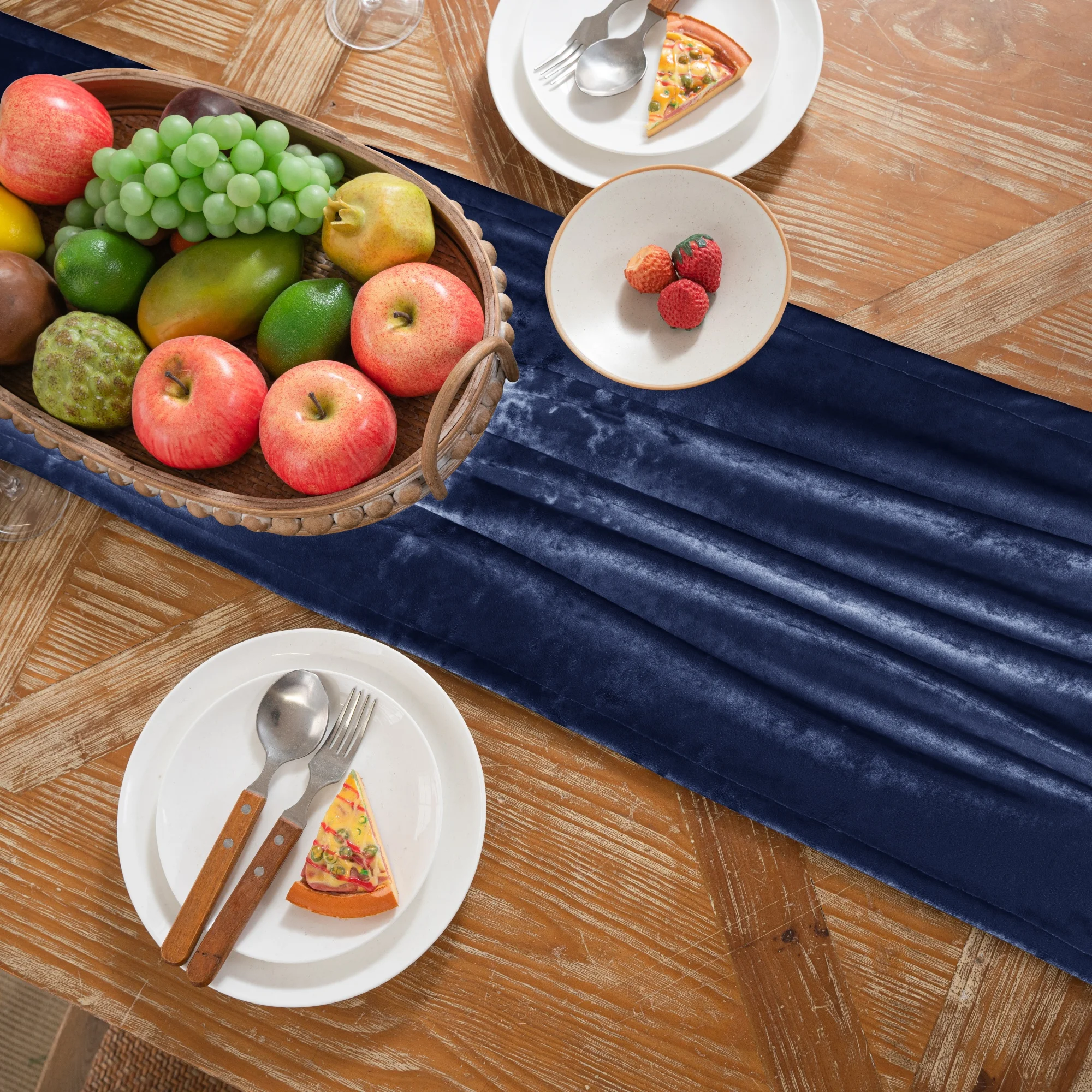 

[Бархатная дорожка для стола] Высококачественная бархатная 1-панельная дробитая дорожка для стола, украшение для свадебного приема, удобная мягкая ткань