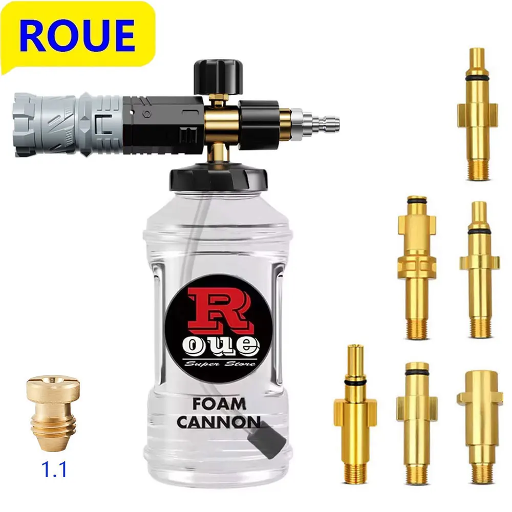Pressure Washer Snow Foam Lance Foam Nozzle Car Wash Foam Maker for Parkside Karcher Elitech Bort AR Bosch Pressure Washer