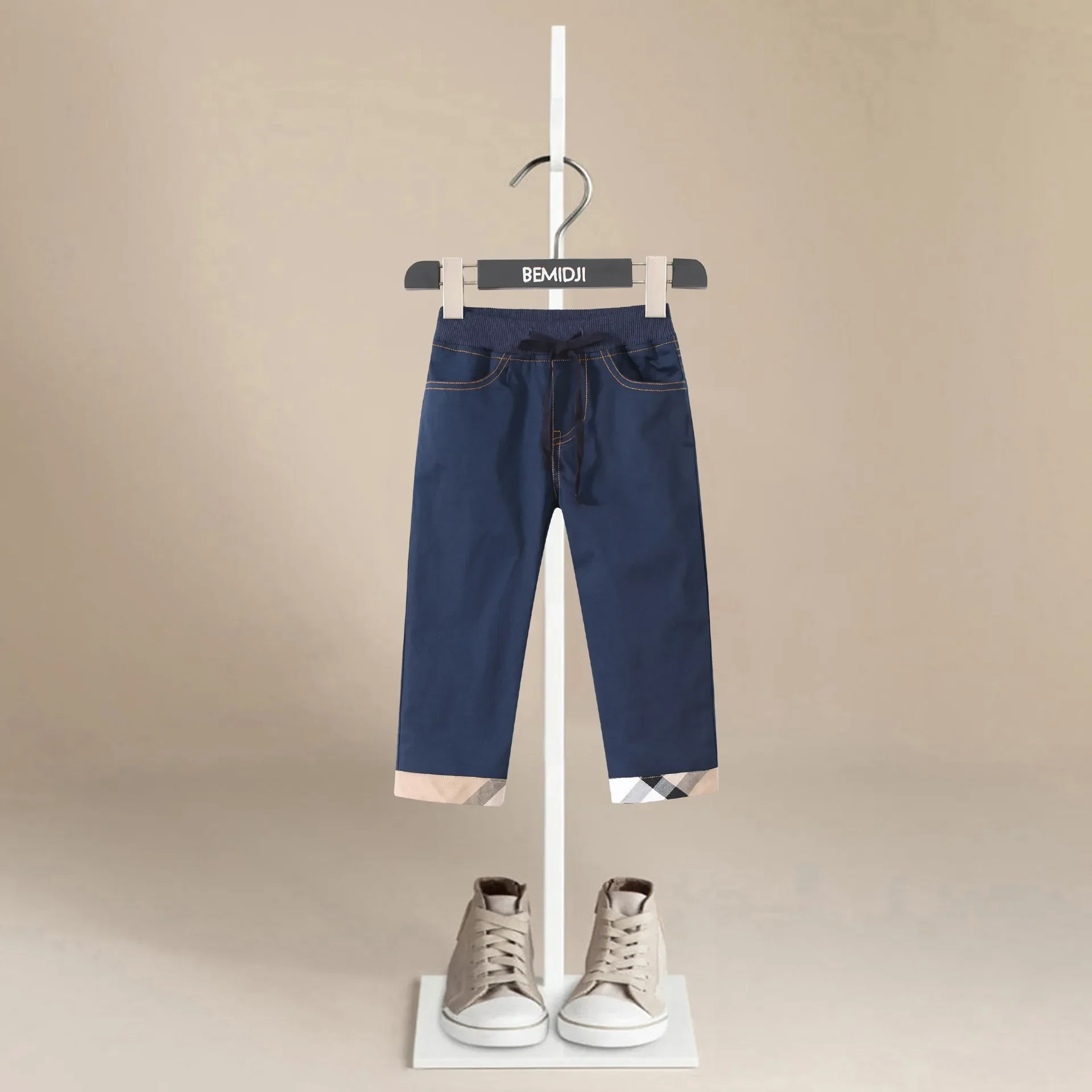 

Fashion Children's Overalls Pants Boys Casual Cotton Pants New Spring and Autumn Girl's Pant Simple All Match Trousers 1-6years