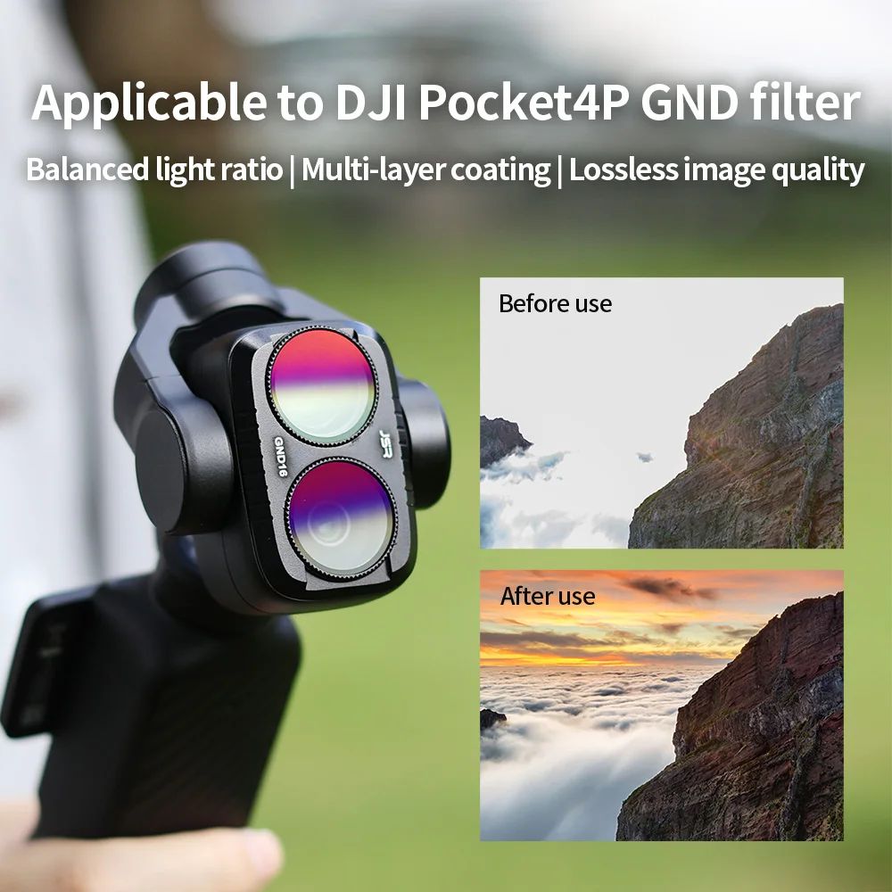 Suitable for DJI Pocket 4P Filter GND Gradient Mirror Reduce Overexposure Lossless Native Image Quality Shooting Artifact