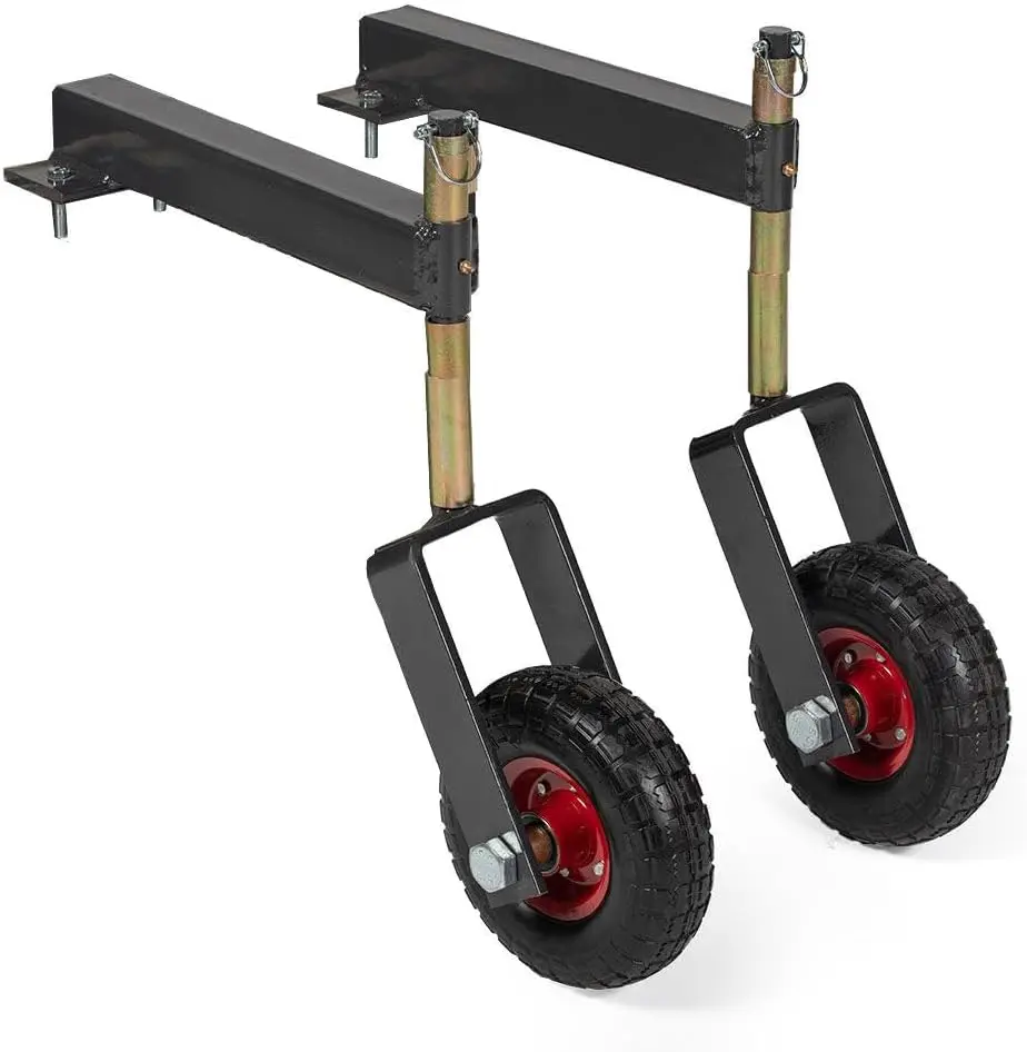 

Titan Attachments Landscape Rake Wheels 10" Diameter Pair Adjustable Height Bolt-On Wheels for 3 Point Landscape Rake Charcoal